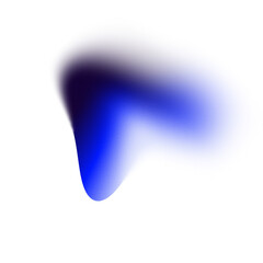 Abstract element of neon blue gradient wave shape with noise texture