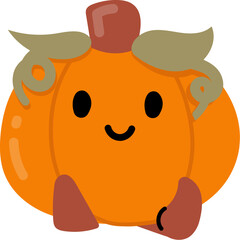 Cute halloween pumpkin illustration
