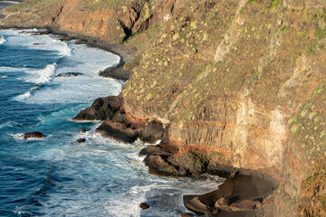 View of coastline from high cliff at Mirador La Gara&ntilde;ona, Tenerife, Canary Islands