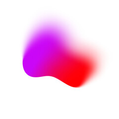 Aesthetic element of an abstract glowing purple red gradient wave shape with a grainy and noise texture