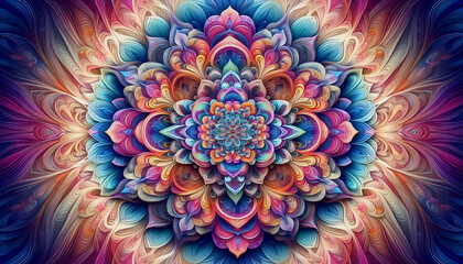 A mandala in digital art, Ai generated image