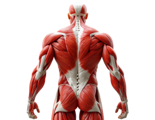 Highly Accurate 3D Human Muscle Layer Anatomy Chart, Transparent PNG