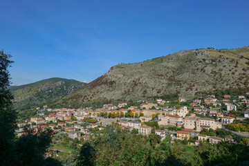 The landscape around Roccasecca, a small town in the province of Frosinone, Italy.