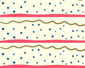 seamless pattern with polka dots and stripes