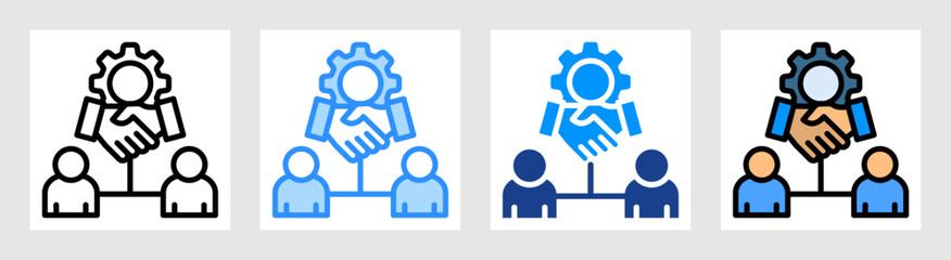 Relationship Building Icon Collection Set Multiple Style