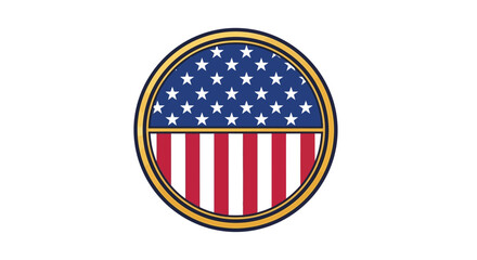 Emblem Stars Stripes  Golden Ring