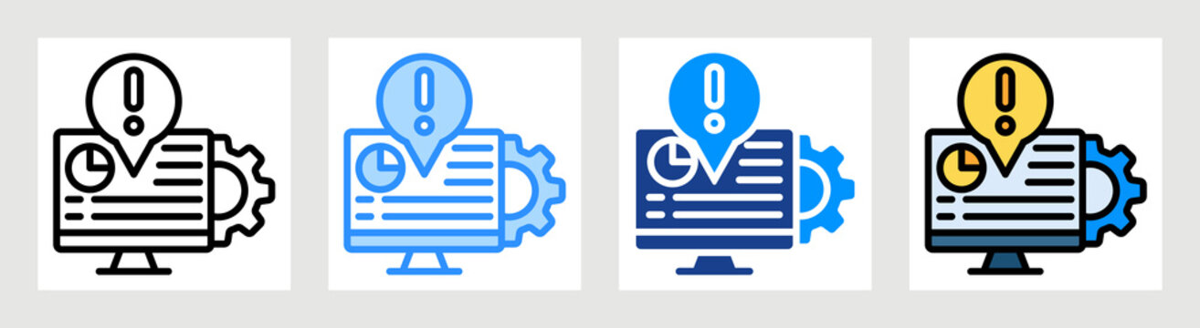 Information Management Icon Collection Set Multiple Style