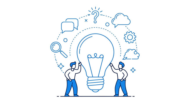 Conceptual collaboration for idea generation with research and communication insights presented