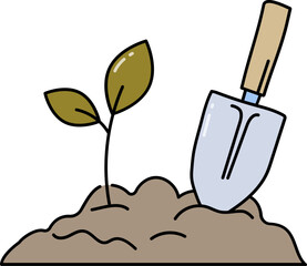 Grow a garden line icon