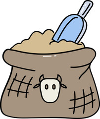 Livestock feed line icon