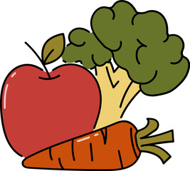 Fruit and vegetable line icon