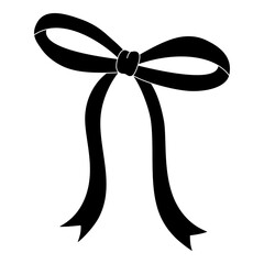 ribbon bow logo silhouette vector, tied bow logo icon silhouette, bow silhouette vector logo holiday icon gift, bows knot silhouette vector logo on white background