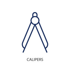 Calipers thin line icons. Original vector illustration.