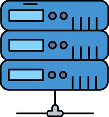 Server rack line icon
