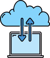 Synchronize data line icon