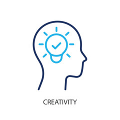 Creativity thin line icons. Original vector illustration.