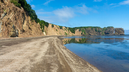 View of Tikhaya Bay, located on the east coast of Sakhalin Island