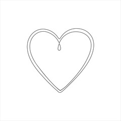 Minimalist Hand-Drawn Heart Line Art Design