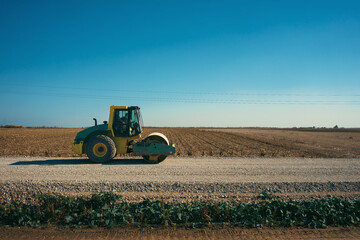 Works on highway construction in Serbia