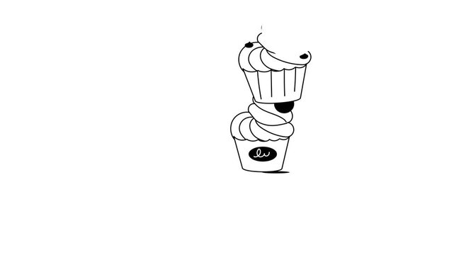 Sweet cupcake with frosting, ideal for desserts and celebrations