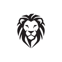 Bold lion head silhouette logo design