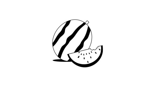 Juicy watermelon with slice, great for summer fruit or refreshing snack