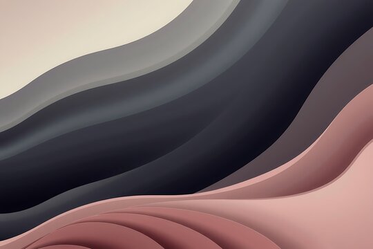 Generative AI abstract waves of muted colors.