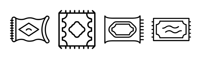 Abstract geometric rug pattern vector illustration scalable eps icon design