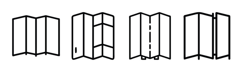 Modern vector illustration of a room divider with intricate geometric pattern for interior design