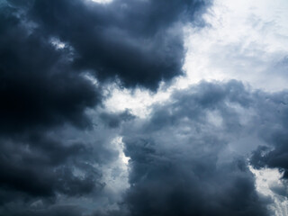 Cloud storm sky dark rain lightning thunder stormy typhoon nature light scene rainy atmosphere...