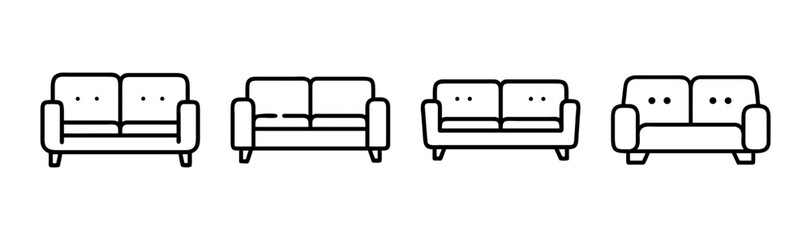 Sectional sofa vector illustration modern furniture design for living spaces