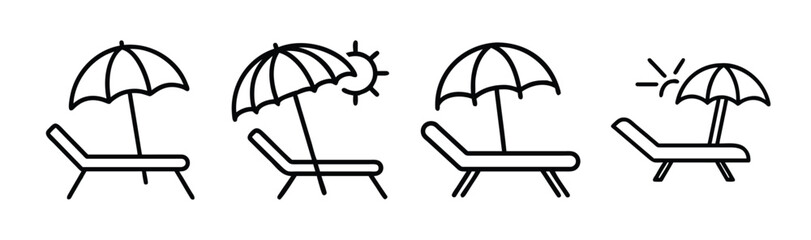 Scalable vector illustration of a classic sun lounger for relaxing outdoor scenes