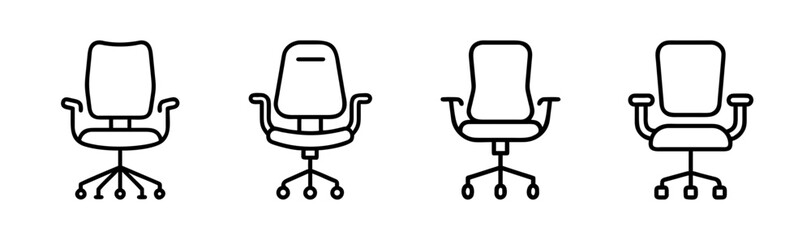 Modern swivel office chair vector illustration scalable for design projects