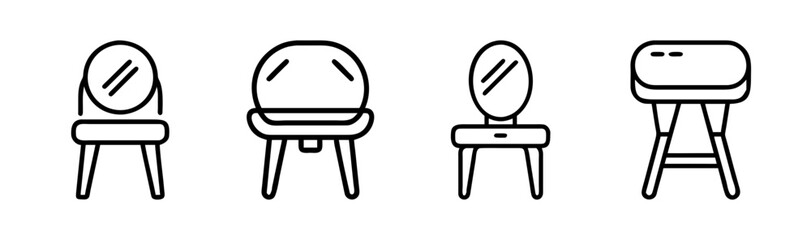 Modern vanity stool with elegant design ideal for dressing tables