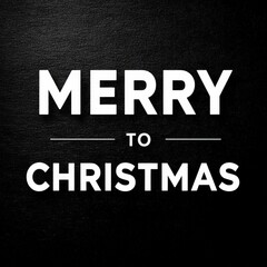 Fototapeta premium A festive text design that reads Merry to Christmas, suitable for holiday cards, social media posts, or seasonal marketing materials