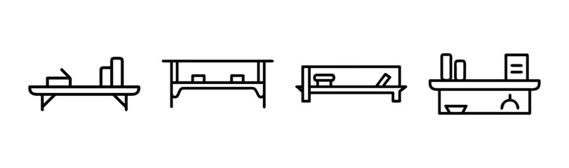 Simple vector illustration of a wall shelf icon for your digital and print projects