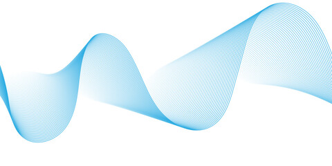 Abstract background with blue smoke. Abstract blend wave lines and technology background. Background lines wave abstract stripe design. White background, mesh abstract, vector blurred soft blend.	