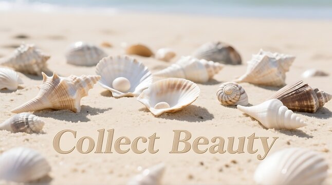 Discover seashell treasures on the beach, collecting beauty in nature's wonders today