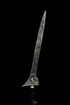 keris on a black background