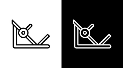 Leg Press  White Icon Set Design