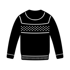 Scandinavian Style Men&rsquo;s Sweater Vector with Winter Pattern.