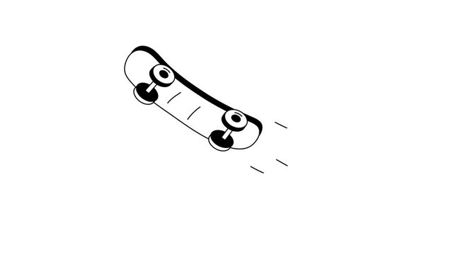 Get this creative icon animation of skateboard, ready to use animated vector