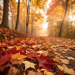 autumn leaves in the park