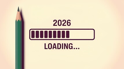 2026 new year loading bar progress countdown creative concept design