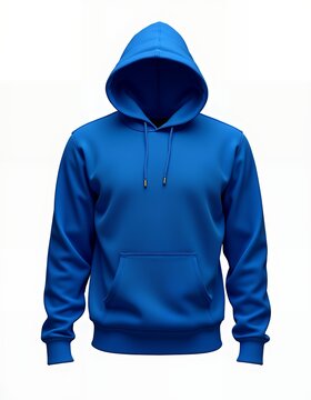Royal blue hoodie mockup front and back views isolated on white background hoodie mockup fashion isolated design casual clothing template apparel