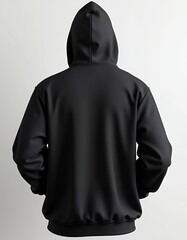 Black hoodie mockup front and back on an isolated background hoodie mockup fashion isolated design casual clothing template apparel