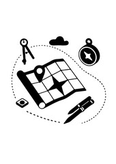 Navigation, Mapping, and Travel Planning Icons