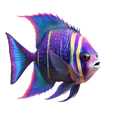 Tropical fish isolated on transparent background
