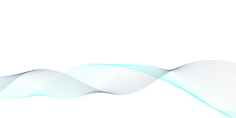 Blue wave lines on white background. Abstract blue wave lines pattern for banner, wallpaper background.	
