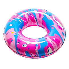 Bright colorful inflatable swim isolated on transparent background